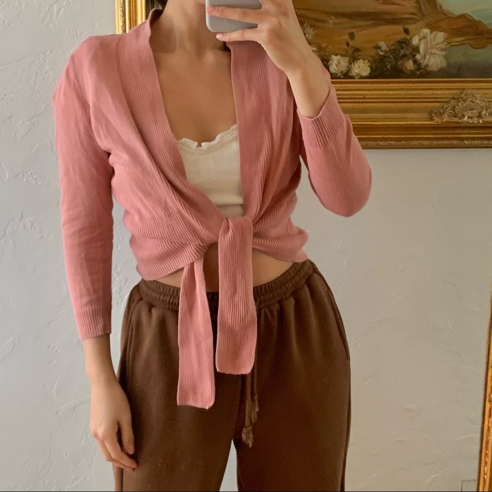 Loft pink cardigan